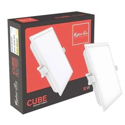 FYBROS Cube 8W Polycarbonate Natural White Square Sleek LED Panel Light, FLS5161A-16