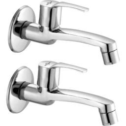 Neelkund Topaz Prime Brass Silver Chrome Finish Long Body Bib Tap (Pack of 2)-picture-25
