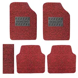 AllExtreme Exmsf08 Front Rear Car Floor Mat 12Mm For Universal Cars Anti Slip All Weather Heavy Duty Vehicle Carpet (Set Of 5, Red)-image-2