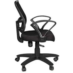 Vizolt Royal Black Low Back Mesh DIY Office Chair with Adjustable Seat Height-14