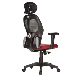Teal Cosmos HB Nylon Maroon High Back Ergonomic Office Chair-31