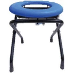 Karma Ryder COMD-220 100kg Mild Steel Blue Commode Folding Chair, 153-00032-picture-3