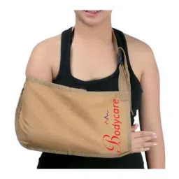 Bodycare Cotton &a; Elastic Beige Ordinary Adjustable Pouch Arm Sling, RP-3711, Size: L-26