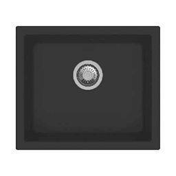 Uken Heavy Duty Quartz Kitchen Sink (18X16) With Accessories(18/16-Qr-Me-Gs-8) Black-image-5