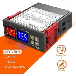 Real Instruments 10A ABS Digital Temperature &a; Humidity Controller, STC-3028 image 2