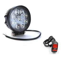 AOW (White) Super Bright Spot Light Fog Lamp Universal for All Bikes (18 W) Pack of 1- with Handle Bar Mounting On-Off Switch-35