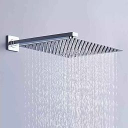Fastgear 8 inch Stainless Steel Chrome Finish Silver Wall Mounted Overhead Shower, FG1427-image-78