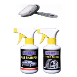 Indopower Ff994 250ml Tyre Shiner Gun, 250ml Car Shampoo Gun &a; All Tyre Cleaning Brush Kit , AHh997-image-95