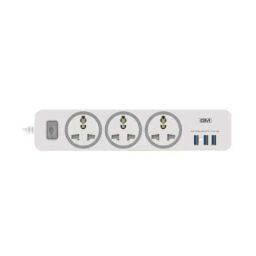 GM Cuba 4+1 White &a; Grey Power Strip Spike Guard with Master Switch, 3261-picture-6