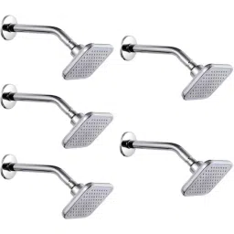 Prestige CRUZ 4 inch Brass Chrome Finish Rain Flow Shower Head with 9 inch Arm (Pack of 5)-26