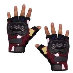 AllExtreme EXO2FG13 Red Probiker Motorcycle Half Finger Riding Gloves for Bike Racing &a; for Men &a; Women, Size: XL-image-30