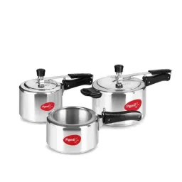 Pigeon 3 Pcs Stovekraft 14231 Aluminum Non Induction Inner Lid Pressure Cooker Set (Pack of 3)-image-48