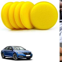 Auto Pearl Polyurethane Beige Washing &a; Waxing Polish Foam Sponge for Superb 2021 (Pack of 5)-picture-4