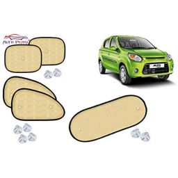 Auto Pearl 5 Pcs PVC &a; Mesh Beige Window &a; Rear Sun Shade Set for Maruti Suzuki Alto 800 2016-picture-29
