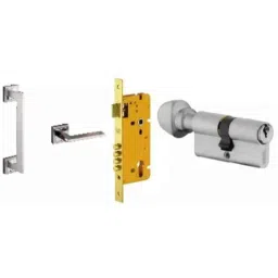 Dorset Alya Stainless Steel Silver Chrome Finish Door Handle Lock Set for Right Hand Side, MD ALY 01 SC (R)-image-68