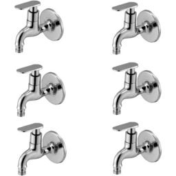 IRIS Slim Brass Chrome Finish Washing Machine Bib Cock (Pack of 6)-image-21