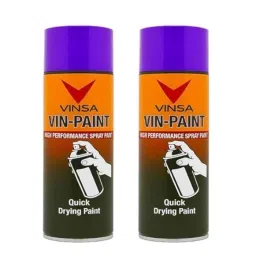 Vinsa 440ml Gloss Purple Quick Drying Spray Paint for Metal, Wooden Furniture, Plastic, Walls, Cars &a; Bikes (Pack of 2)-picture-30