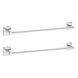Aligarian 24 inch Stainless Steel Chrome Finish Wall Mounted Square Towel Hanger (Pack of 2)-image-18