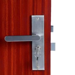 Handle Waala MG304 8 inch 60mm Stainless Steel Satin Finish Cylindrical Plate One Side Key Mortise Door Lock Set-image-97