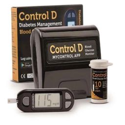 Control D Glucometer with 10 Test Strips, HDCDSTP001-40