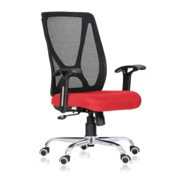 Da Urban Xcess Red Medium Back Revolving Mesh Ergonomic Office Chair with Armrest-picture-21