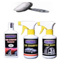 Indopower Ff1004 250ml Tyre Shiner Gun, 100g Scratch Remover, 250ml Car Shampoo Gun &a; All Tyre Cleaning Brush Kit, AHh1007-image-71