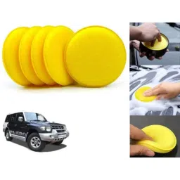 Auto Pearl Polyurethane Beige Washing &a; Waxing Polish Foam Sponge for Pajero 2012 (Pack of 5)-picture-3