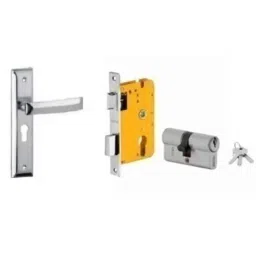 Dorset HL Series Quadra 60mm Stainless Steel Door Handle Lock Set with Both Side Key Cylinder (Pack of 4)-image-110