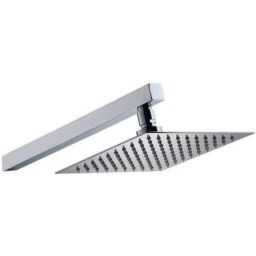 Zesta 4x4 inch Stainless Steel Silver Ultra Slim Rain Shower Head with 9 inch Arm-picture-3