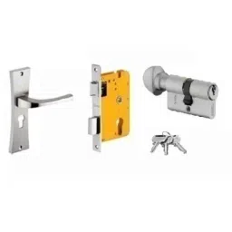 Dorset HL Series Divine 70mm Stainless Steel Door Handle Lock Set with Knob &a; Key (Pack of 4)-picture-30
