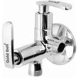 Gold Bell Brass Silver Wall Mounted Chrome Finish 2 in 1 Angle Valve-image-14