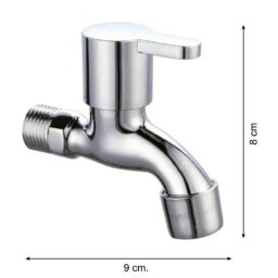 Drizzle FusionMini 4 Pcs Brass Chrome Finish Silver Bib Cock Set with Foam Flow, BIBFUSIONMINI4 image 2