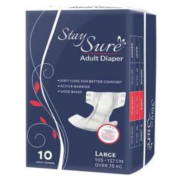 Stay Sure 10 Pcs Large Cotton Adult Diapers Set-image-60