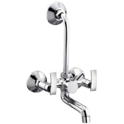 Drizzle Soft 2 in 1 Brass Chrome Finish Silver Wall Mixer, AWMIXSOFT-image-14