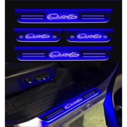SureStrive 4 Pcs Acrylic Car Side Footstep Set with Blue LED Door Sill Scuff Plate for Mahindra Quanto All Model-picture-34