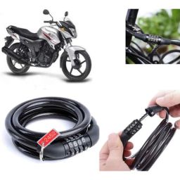Auto Pearl PVC &a; Plastic Black Combination Cable Lock for SZ R-picture-20