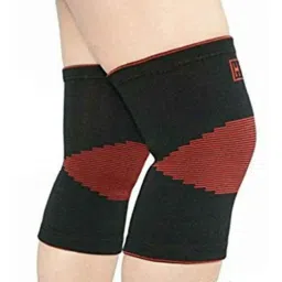 LP Support 641 Cotton Black Knee Support, Size: L (Pack Of 2)-27