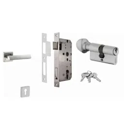 Dorset ML Series Elmo 60mm Stainless Steel Silver Chrome Finish Door Handle Lock Set with Knob &a; Key-picture-15