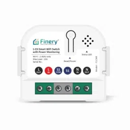 Finery 10A 1 Channel Wi-Fi Smart Switch Retrofit, F4CHR-21
