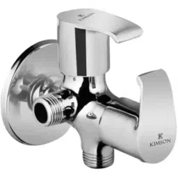 Kimson Zara 1/2 inch BSP Brass Silver Chrome Plated 2 Way Angle Valve Double Handle Tap Angle Faucet, KZR-2608-2