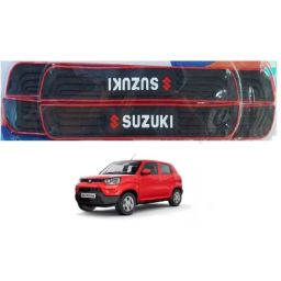 SureStrive 4 Pcs PVC &a; Rubber Black Car Door Sill Plate Set for Maruti Suzuki Spresso All Model-9