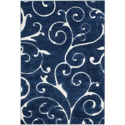 Carpetify 3x5ft Blue &a; Cream Grand Swirl Shaggy Carpet, 1224YR1VOZP-picture-34