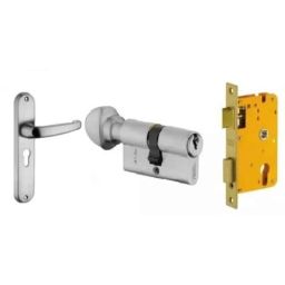 Dorset HL Series Diva 60mm Stainless Steel Door Handle Lock Set with Knob &a; Key (Pack of 4)-picture-32