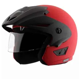 Vega Cruiser DX W/P ABS Dull Red Open Face Helmet, Size: Medium-picture-21