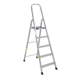 Asian Paints TruCare 5 Step Silver Aluminum Home Ladder, HPCA25475-picture-10