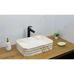 Bassino Art 45.5x38.5x17cm Ceramic Ivory Wash Basin, BTT-1320-image-35
