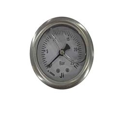 Japsin Instrumentation 0-25Bar Single Scale Glycerin Filled Pressure Gauge, Connection 1/4 inch, JI-IPG-2002-93