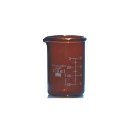 ABGIL 50ml Borosilicate Glass Amber Low Form Beaker with Spout, ABG711-8