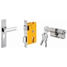 Dorset ML Series Remus 70mm Stainless Steel Silver Chrome Finish Door Handle Lock Set with Both Side Key Cylinder, ML REM SC-picture-7