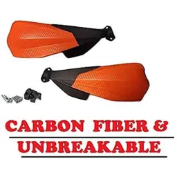 AOW Carbon Fibre Scratchproof Unbreakable Handle bar Handguard for KTM Duke All Models (Orange) T-39-44